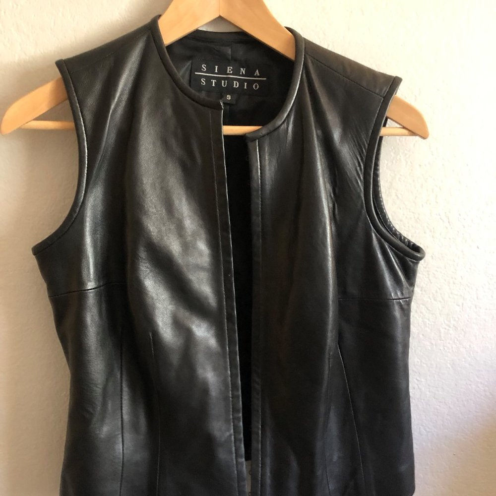 Black Leather Vest